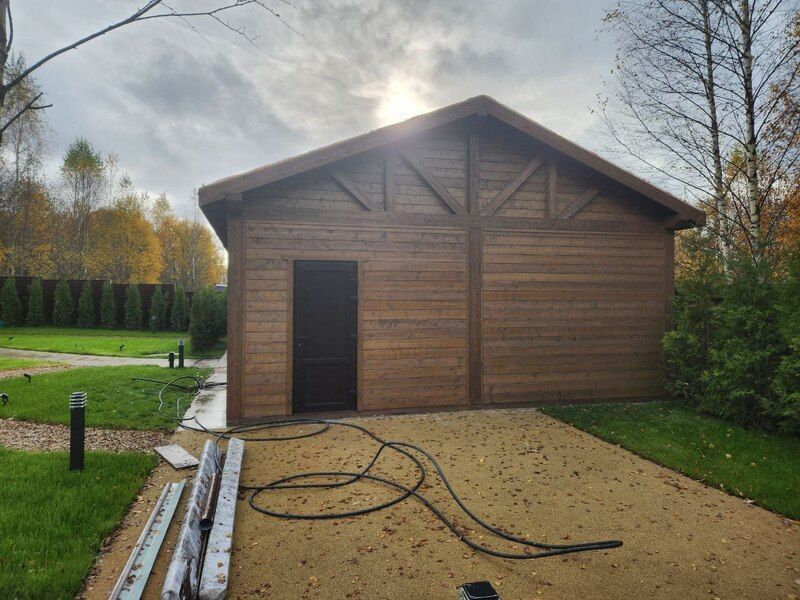 Навес для машин с хозблоком КРОНВЕРК 