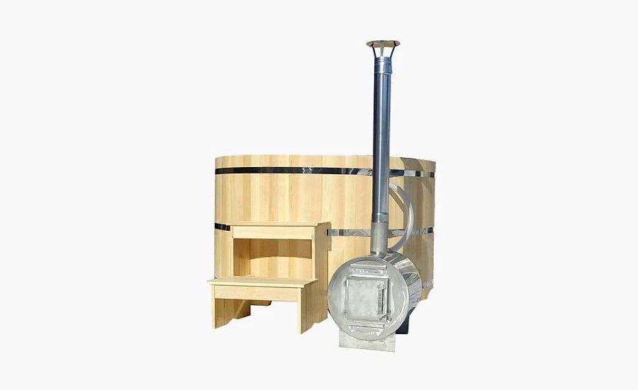 Фурако овальная с наружной печью Kupel10 кедр 1.6х1.2х1.2